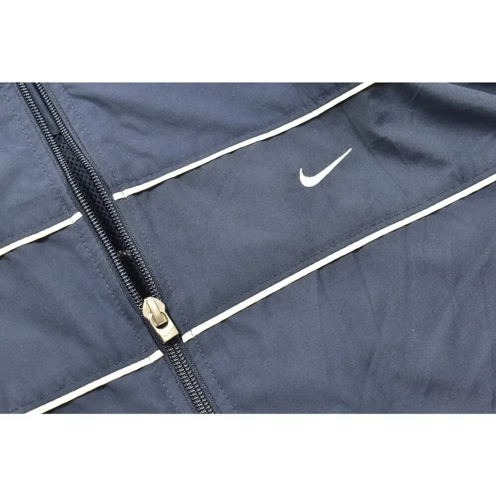 Nike Vintage Y2K Track Jacket Navy Blue White Stripe Size 2XL Full Zip